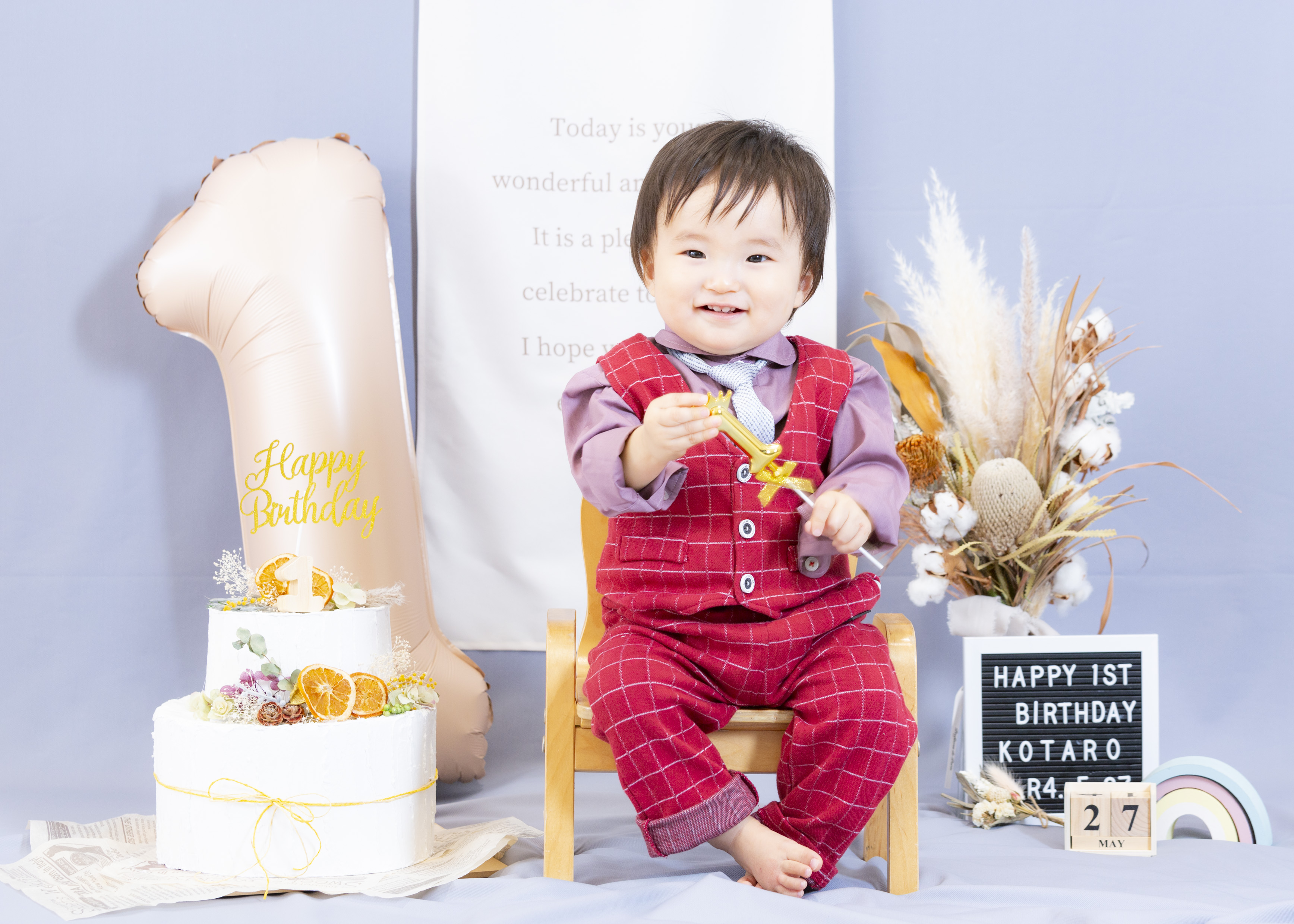 お誕生日おめでとう☆お子様バースデーフォトプラン～携帯に入れれるフォトプリント付き～